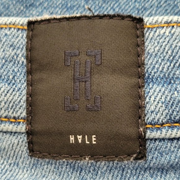 HALE Tyler Senna Distressed Cropped Boyfriend Jean with Raw Hem Size 28 - Picture 4 of 11